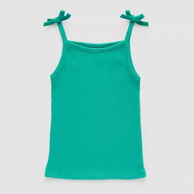 Okie Dokie Toddler & Little Girls Straight Neck Sleeveless Tank Top