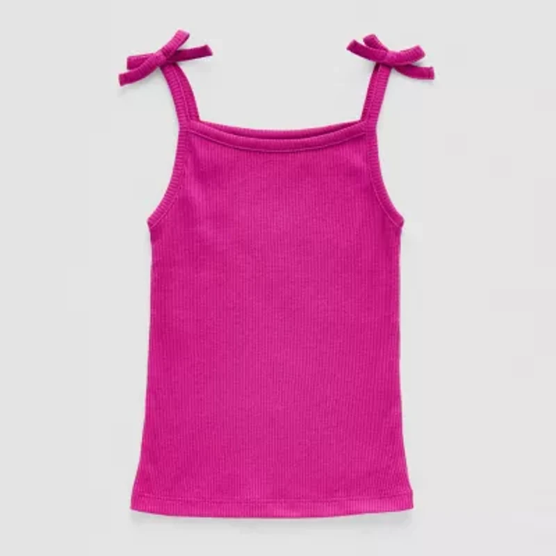 Okie Dokie Toddler & Little Girls Straight Neck Sleeveless Tank Top