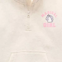 Okie Dokie Toddler & Little Girls Turtleneck Long Sleeve Casual Quarter-Zip Pullover