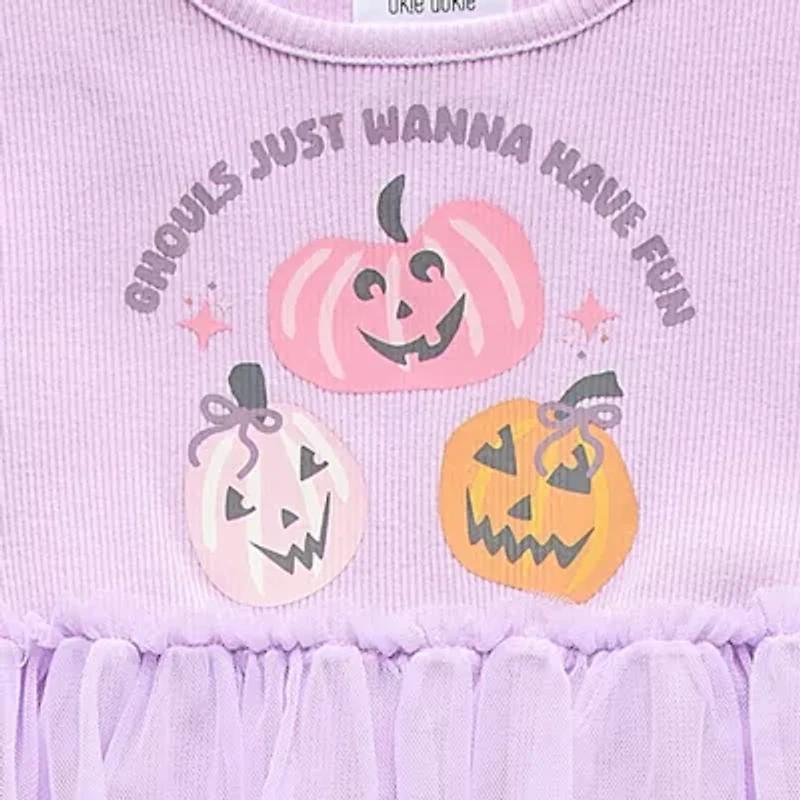 Okie Dokie Halloween Toddler & Little Girls Long Sleeve Tutu Dress