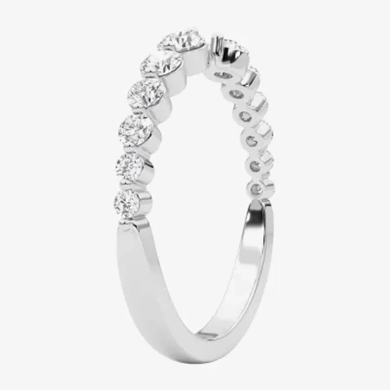 Grown Gorgeous Womens 1/2 CT. T.W. Lab White Diamond 14K Gold Anniversary Band
