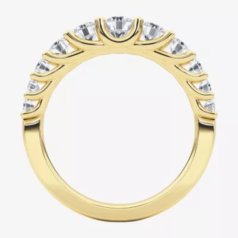 Grown Gorgeous Womens 2.5MM 1 CT. T.W. Lab Grown White Diamond 14K White Gold Anniversary Wedding Band