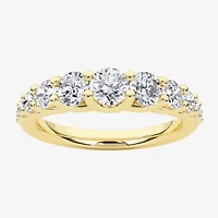 Grown Gorgeous Womens 2.5MM 1 CT. T.W. Lab Grown White Diamond 14K White Gold Anniversary Wedding Band
