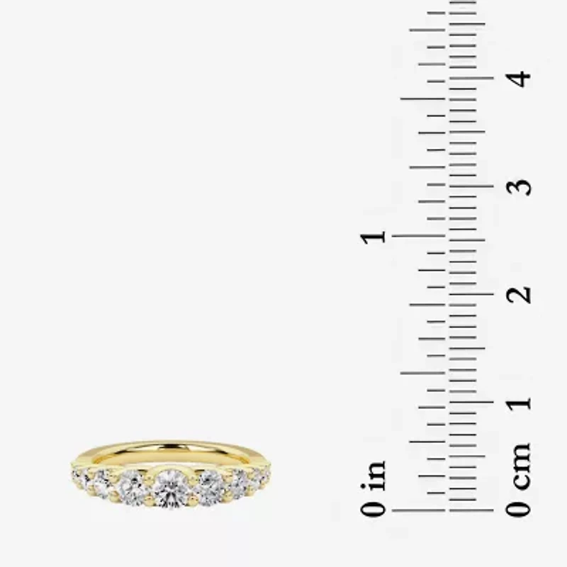 Grown Gorgeous Womens 2.5MM 1 CT. T.W. Lab Grown White Diamond 14K White Gold Anniversary Wedding Band