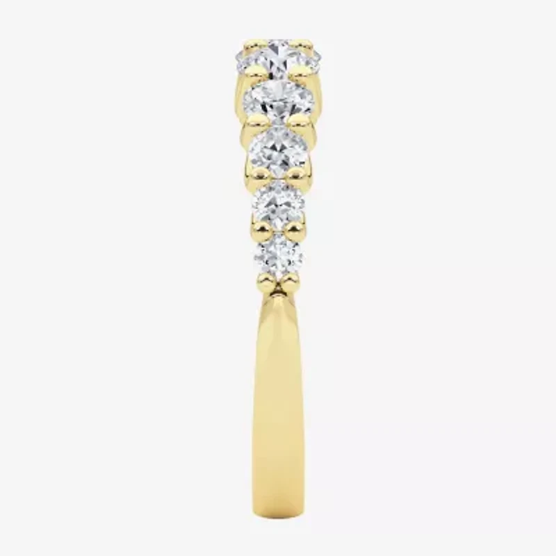 Grown Gorgeous Womens 2.5MM 1 CT. T.W. Lab Grown White Diamond 14K White Gold Anniversary Wedding Band