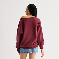 Arizona Off The Shoulder Womens Long Sleeve Juniors Sweatshirt