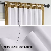 Exclusive Fabrics & Furnishing Signature Velvet Rod Pocket Back Tab Blackout Single Curtain Panel