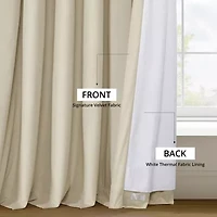 Exclusive Fabrics & Furnishing Signature Grommet Top Energy Saving Blackout Single Curtain Panel