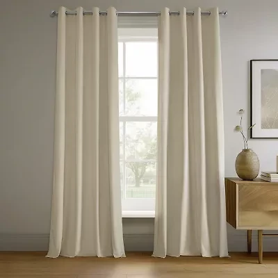 Exclusive Fabrics & Furnishing Signature Grommet Top Energy Saving Blackout Single Curtain Panel