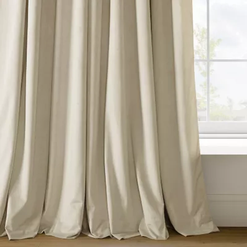 Exclusive Fabrics & Furnishing Signature Grommet Top Energy Saving Blackout Single Curtain Panel