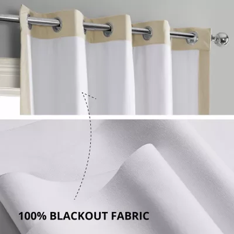 Exclusive Fabrics & Furnishing Signature Grommet Top Energy Saving Blackout Single Curtain Panel