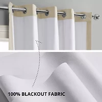Exclusive Fabrics & Furnishing Signature Grommet Top Energy Saving Blackout Single Curtain Panel