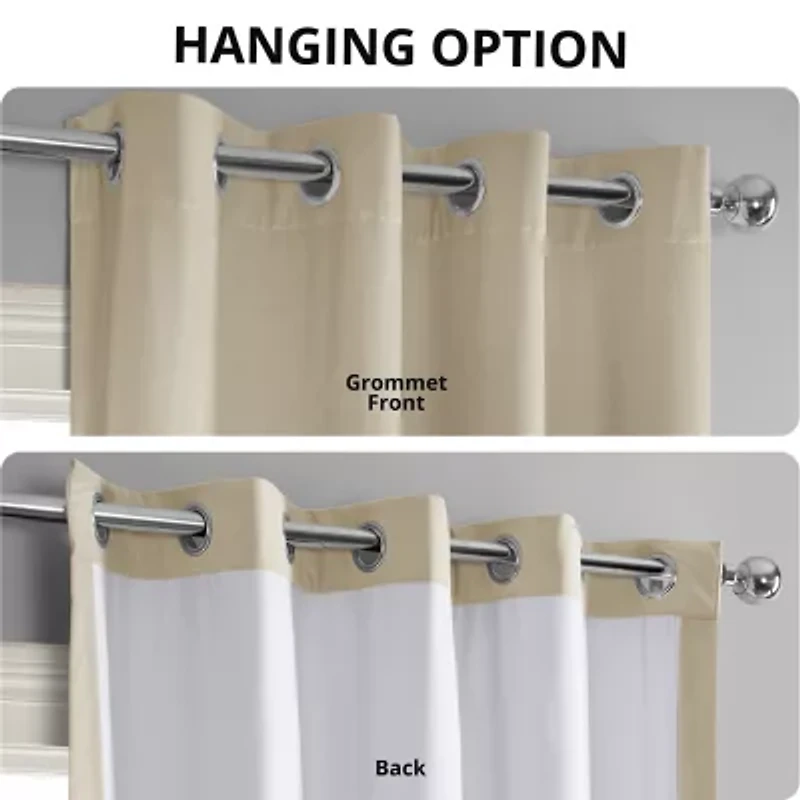Exclusive Fabrics & Furnishing Signature Grommet Top Energy Saving Blackout Single Curtain Panel