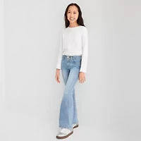 Vanilla Star Big Kid Girls Mid Rise Flare Leg Jean