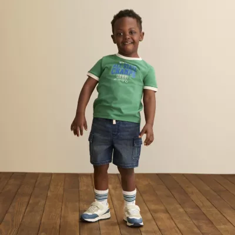 Okie Dokie Toddler & Little Boys Mid Rise Denim Short
