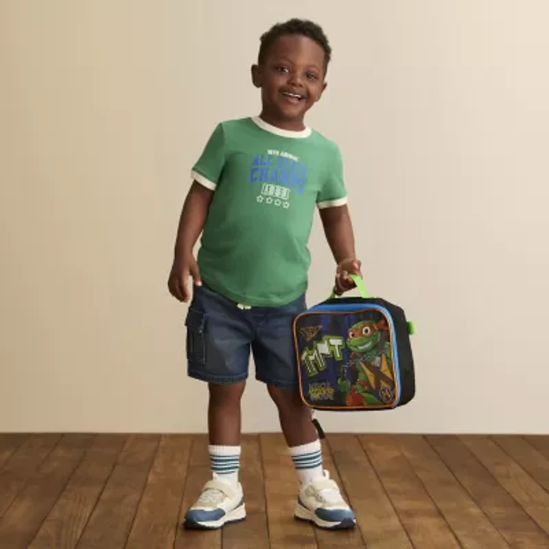 Okie Dokie Toddler & Little Boys Crew Neck Short Sleeve Regular Fit Graphic T-Shirt