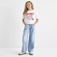 Thereabouts Little & Big Kid Girls Crew Neck Short Sleeve Boxy Fit Graphic T-Shirt