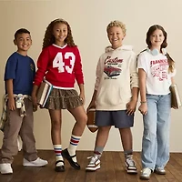Thereabouts Little & Big Kid Girls V Neck Fleece Long Sleeve Sweatshirt
