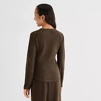 Thereabouts Little & Big Kid Girls Square Neck Long Sleeve T-Shirt