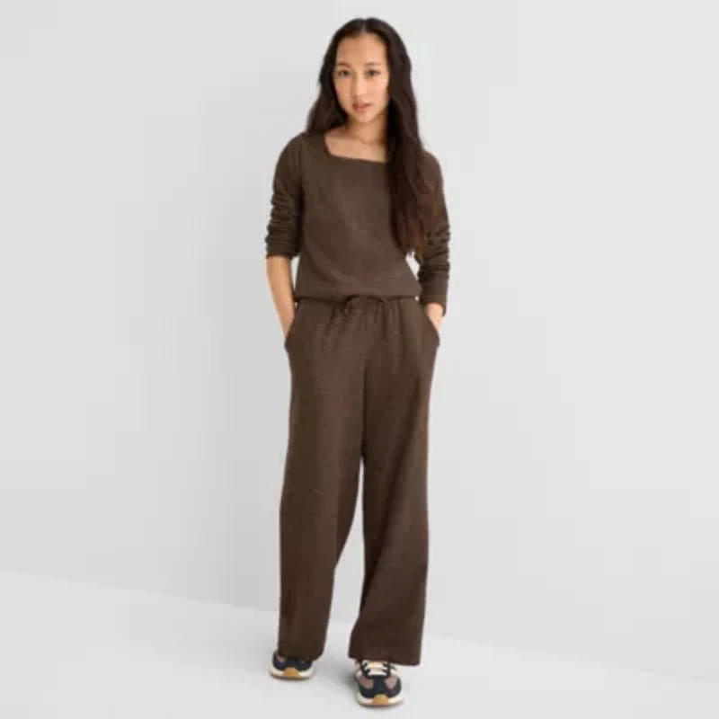 Thereabouts Little & Big Kid Girls Wide Leg Regular Fit Pull-On Pant