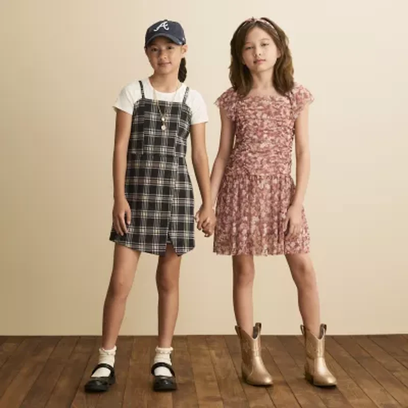 Speechless Big Kid Girls Short Sleeve A-Line Dress