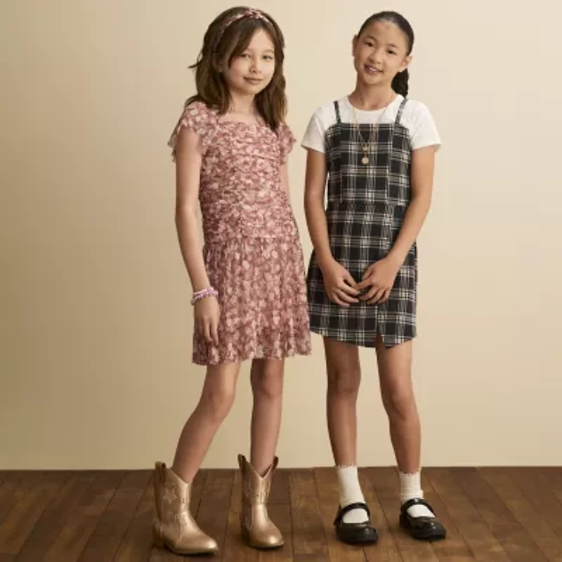 Speechless Big Kid Girls Short Sleeve A-Line Dress