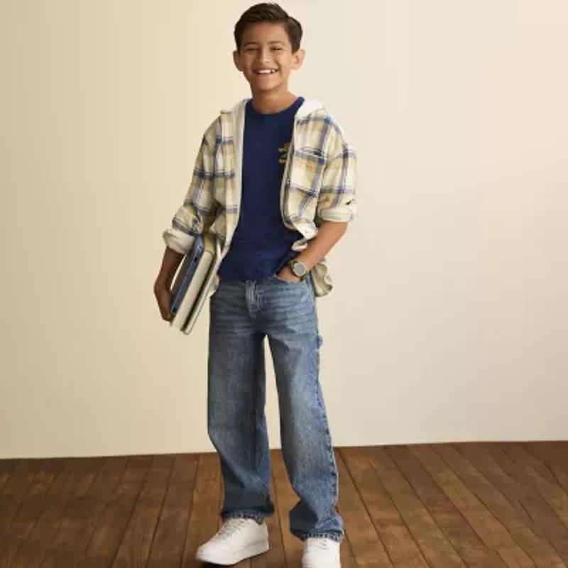 Thereabouts Little & Big Kid Boys Adjustable Waist Carpenter Jean