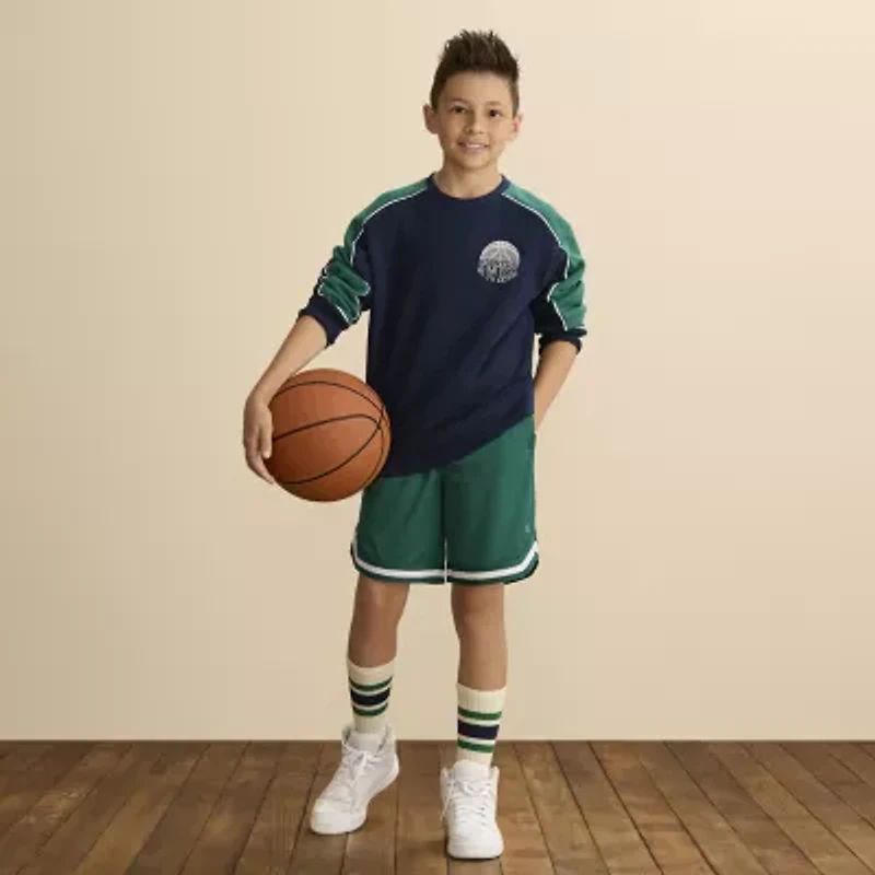 Xersion Little & Big Kid Boys Crew Neck Fleece Long Sleeve Sweatshirt