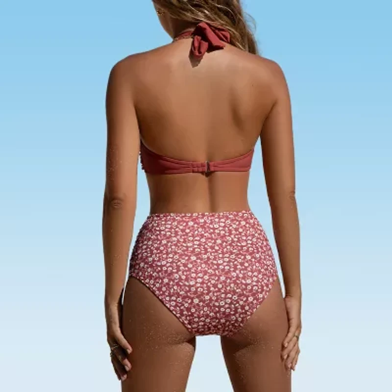 CUPSHE Swim Wear Womens Floral 2-pc. Bikini Set