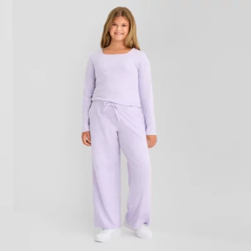 Thereabouts Little & Big Kid Girls Wide Leg Regular Fit Pull-On Pant