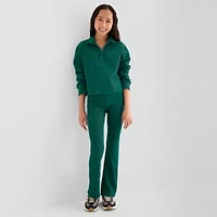 Xersion Fleece Little & Big Kid Girls Mock Neck Long Sleeve Active Quarter-Zip Pullover