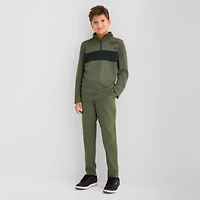 Xersion Little & Big Kid Boys Mock Neck Long Sleeve Moisture Wicking Active T-Shirt