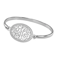 Personalized Sterling Silver Monogram Bangle
