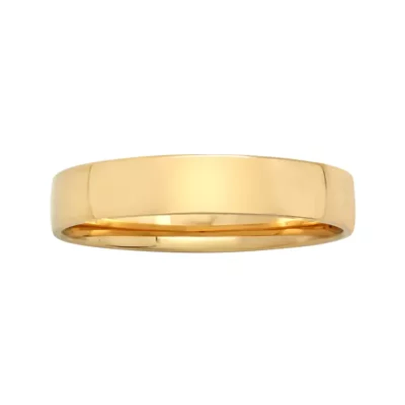 Mens Comfort Fit 5mm 10K Yellow Gold Wedding Band