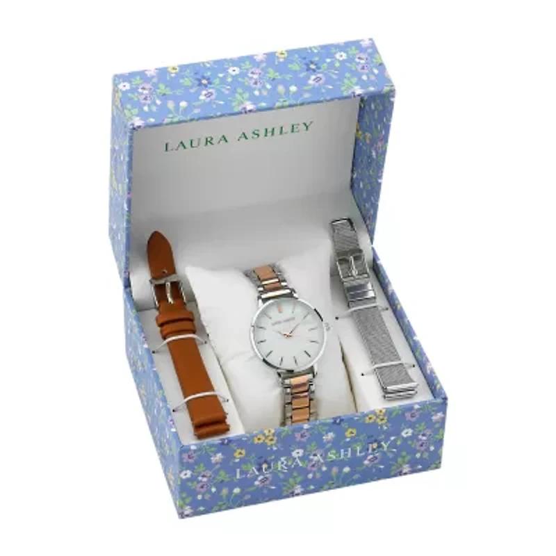 Laura Ashley Womens Stainless Steel Watch Boxed Set Lass1107ss