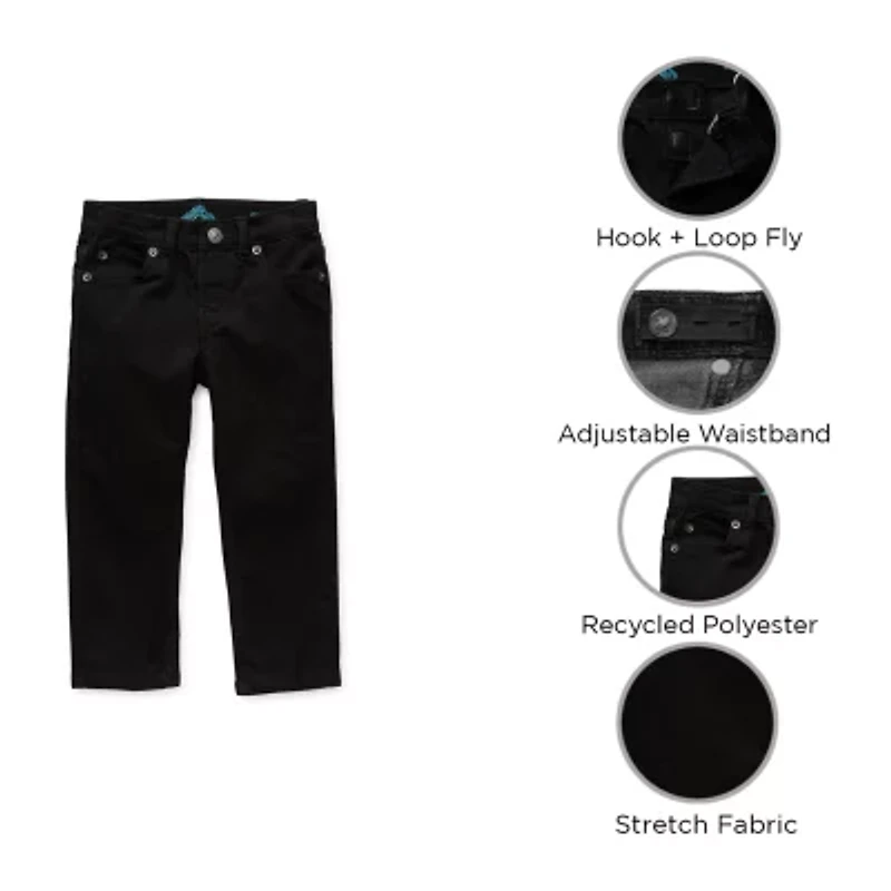 Thereabouts Little & Big Kid Boys Adaptive Adjustable Waist Stretch Fabric Straight Leg Jean