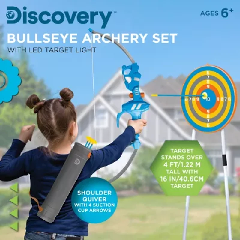 Discovery Kids Bullseye Outdoor Archery Set with LED Target
