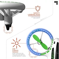 Sharper Image 2.4GHz RC Glow Up Stunt Drone with LED Lights