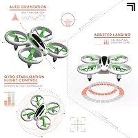 Sharper Image 2.4GHz RC Glow Up Stunt Drone with LED Lights