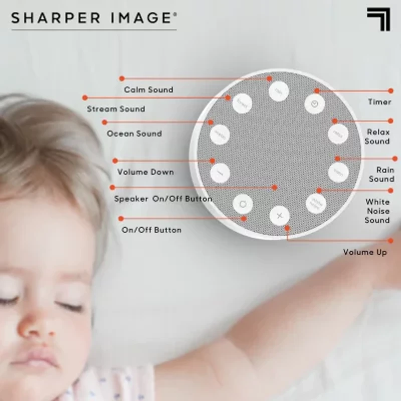 Sharper Image Sleep Therapy Sound Soother 4inch