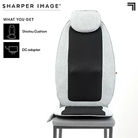 Sharper Image Shiatsu Cushion Seat Topper with 4-Node Massage