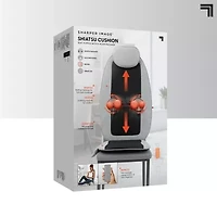 Sharper Image Shiatsu Cushion Seat Topper with 4-Node Massage
