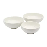 Tabletops Unlimited Bloom White 3-pc. Porcelain Dinnerware Set
