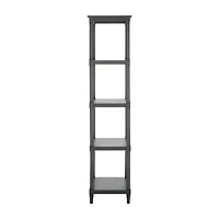 Odessa Storage Wood 4-Shelf Etagere Bookshelf
