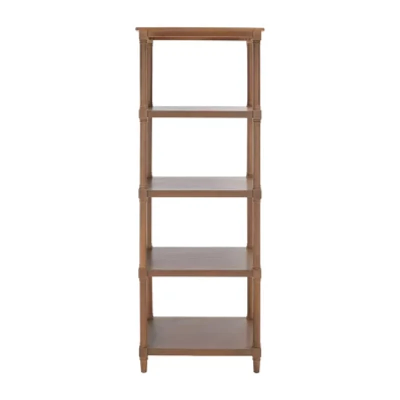 Odessa Storage Wood 4-Shelf Etagere Bookshelf