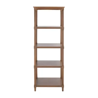 Odessa Storage Wood 4-Shelf Etagere Bookshelf