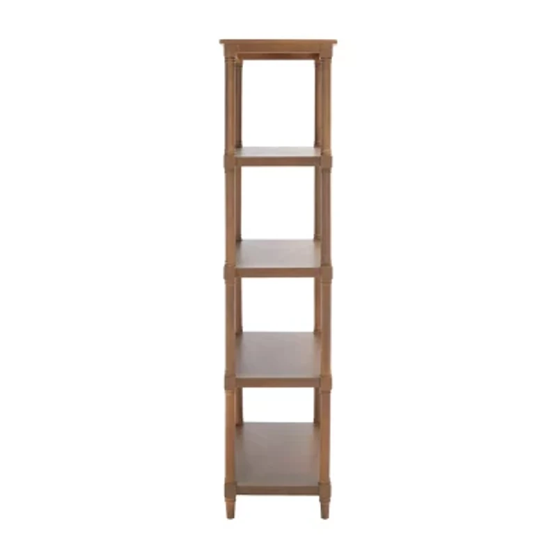 Odessa Storage Wood 4-Shelf Etagere Bookshelf
