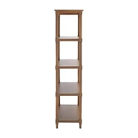 Odessa Storage Wood 4-Shelf Etagere Bookshelf