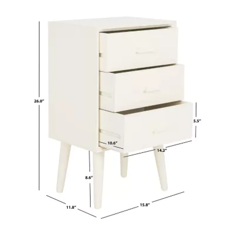 Pomona 3 Drawer Storage End Table