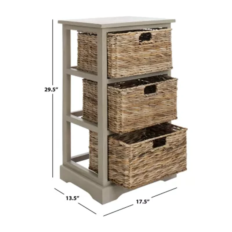 Safavieh Halle Storage 3-Drawer End Table
